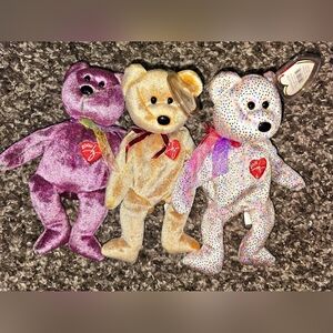 Vintage TY Beanie Baby “2000, 1999 and 2001 Signature Bear” Retired